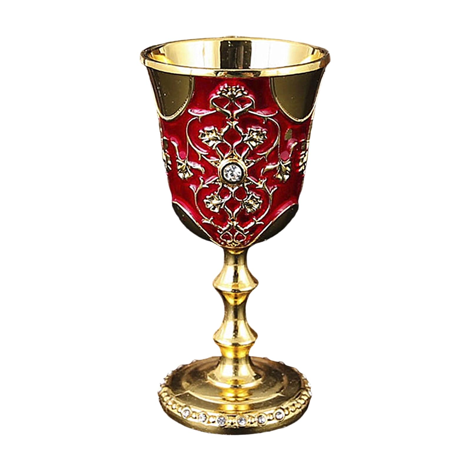 Xjdzineq Studded Metal Goblet Cups Sparkling Design for Wine Tasting and Sophisticated Table Setting Wine Glass Cups Decorative Shot Cup