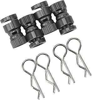 VBESTLIFE RC Body Shell Hole Column Locator, RC Body Shell Mount Column Hole Locator Magnetic Replacement 4Pcs High Strength for PVC Car Shell (Black)