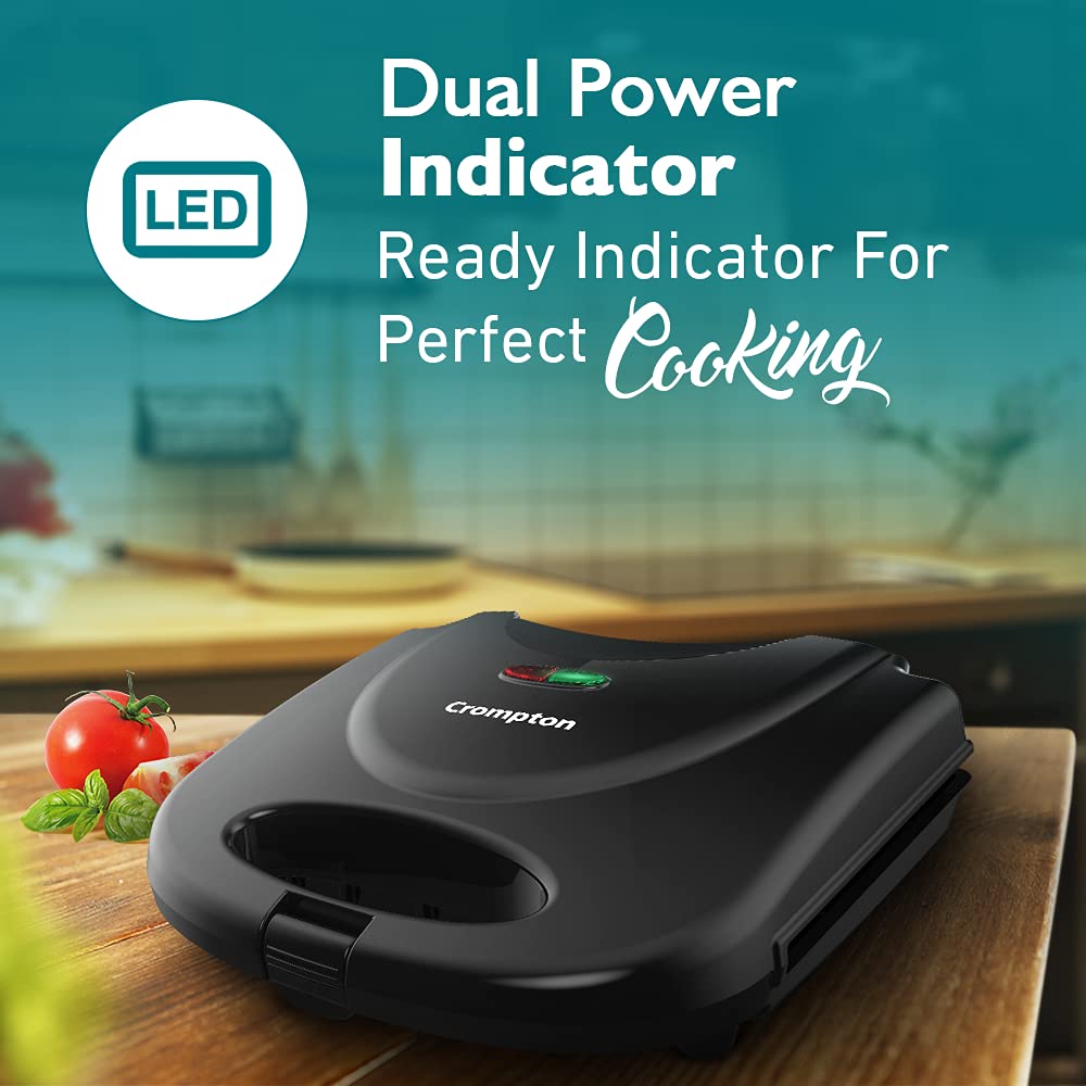 Crompton InstaServe Sandwich Maker - Black -5 Crompton InstaServe Sandwich Maker - Black -5