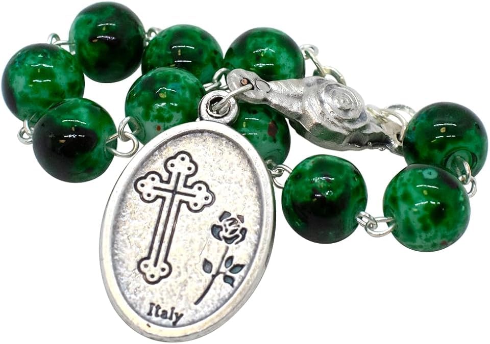 St. Peregrine Chaplet | Beautiful Black Beads | A Great Gift For Catholics | Comes with Info Papers | Christian Jewelry3