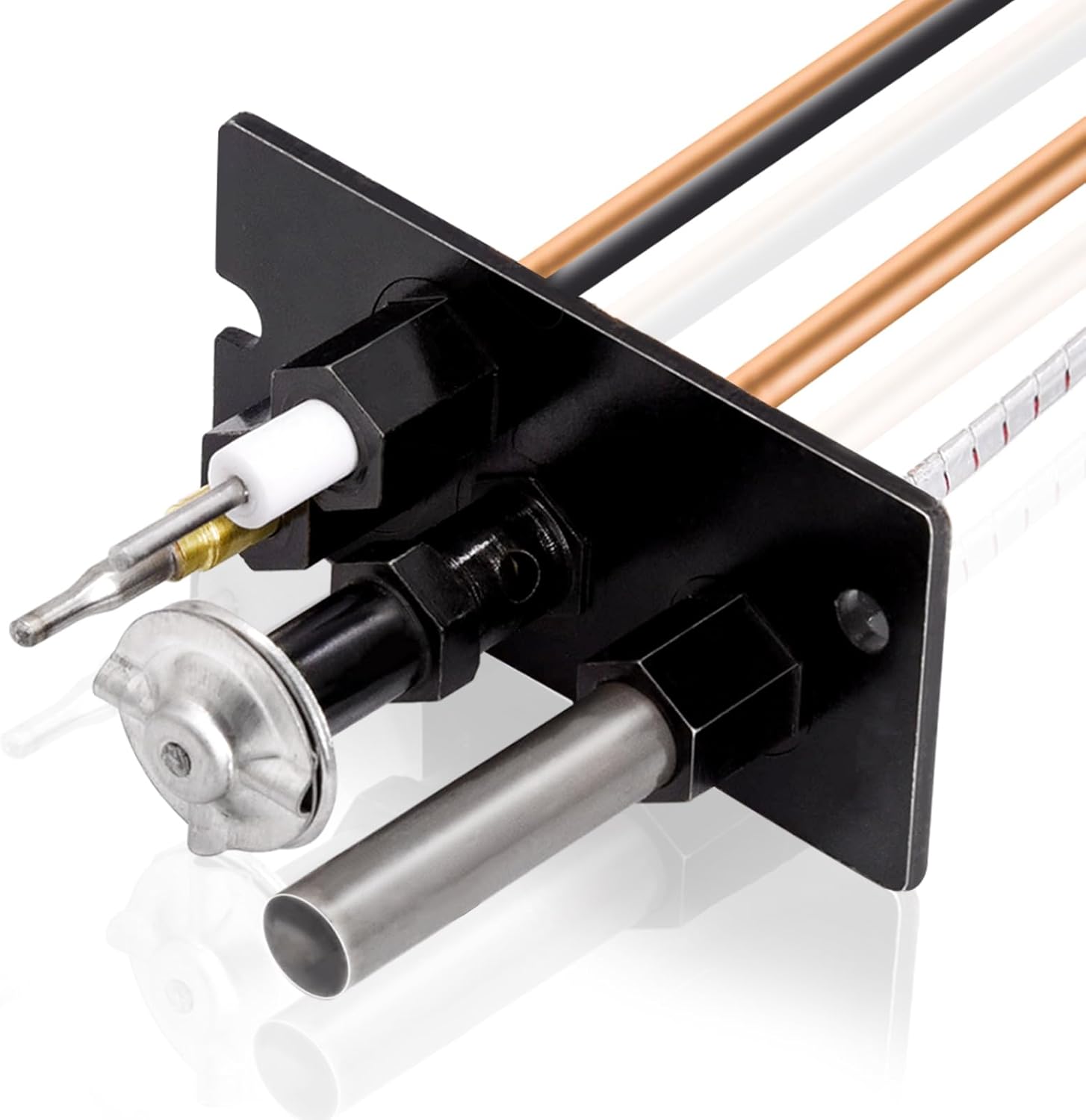 Hiorucet 10002265 Propane Gas 3 Way SIT Pilot Assembly Kits for Majestic, Monessen, Temco, and Vermont Castings Fireplaces, SRV10002265 Pilot Assembly Replacement Parts with Thermocouple, Thermopile.