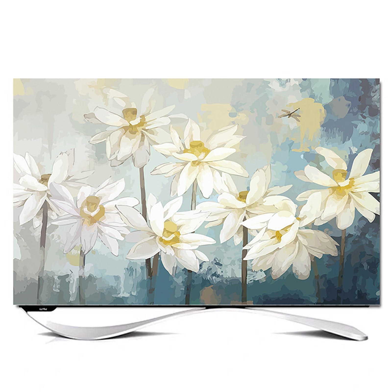 Ehyxtegx Color3 Tv Cover Tv Protector, Indoor Dust-Proof Screen Anti-Scratch Protection Tv Cover, Painting Pattern Television Cover, Printed Dust-Proof Protector(,75Inch)