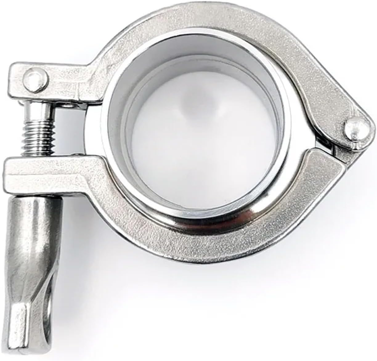 Sanitary Stainless Steel Tri-Clamp Double Ferrule Union Set, Quick Installation Connector Welding Pipe Fittings(OD12.7MM Chuck50.5)