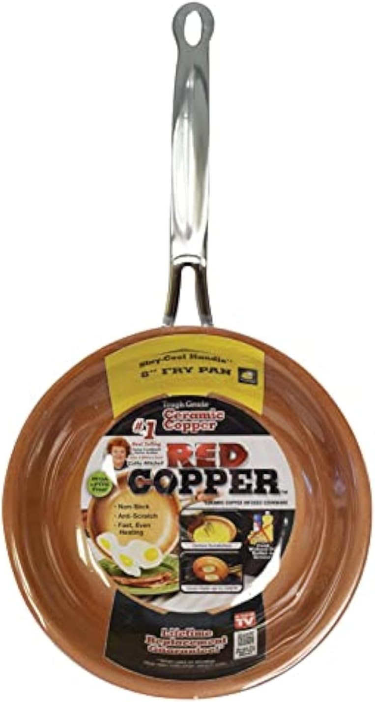 Red Copper 8-Inch Fry Pan
