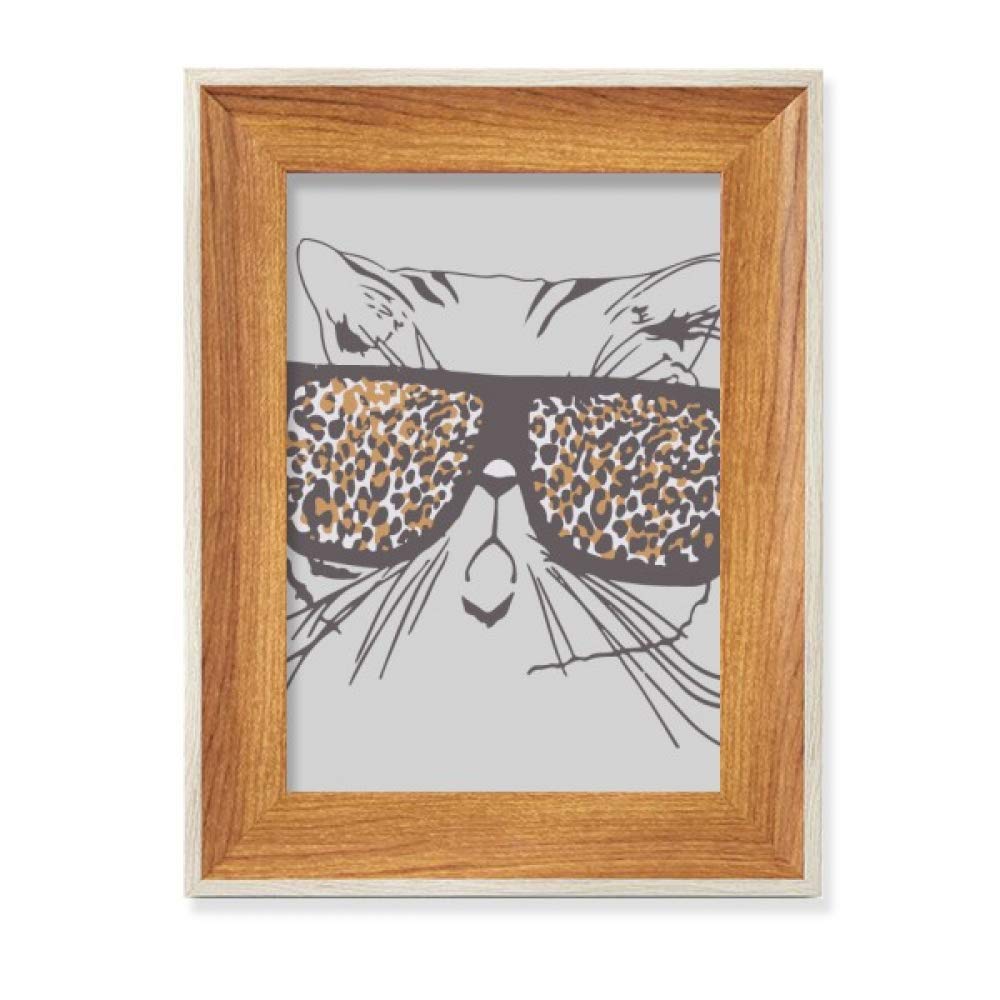 Cadre de photo en bois chat et léopard le cadeau idéal pour amateurs de peinture