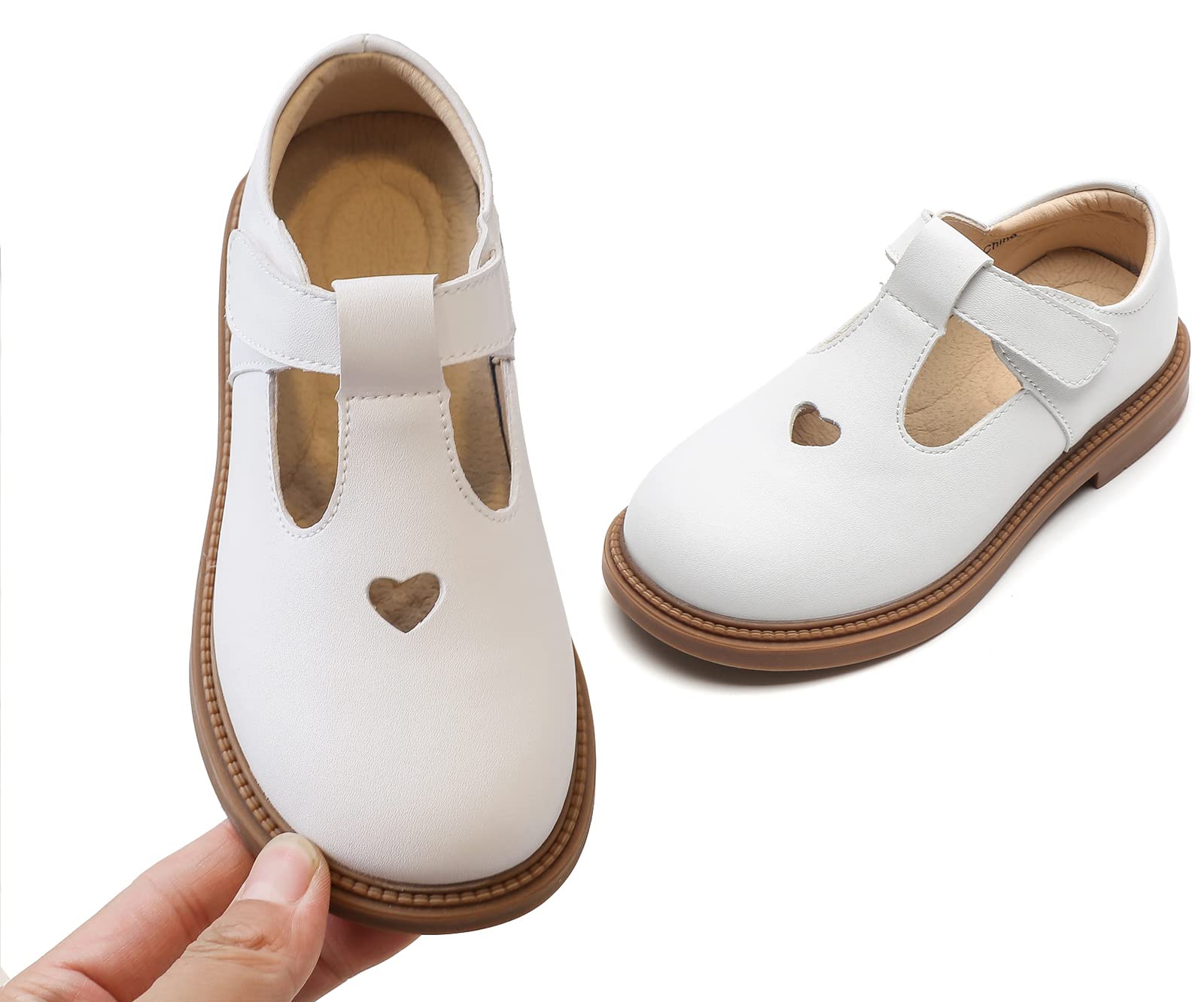 WUIWUIYU Filles Mary Janes Chaussure Enfant de Princesse Étudiants Fête 26-37EU