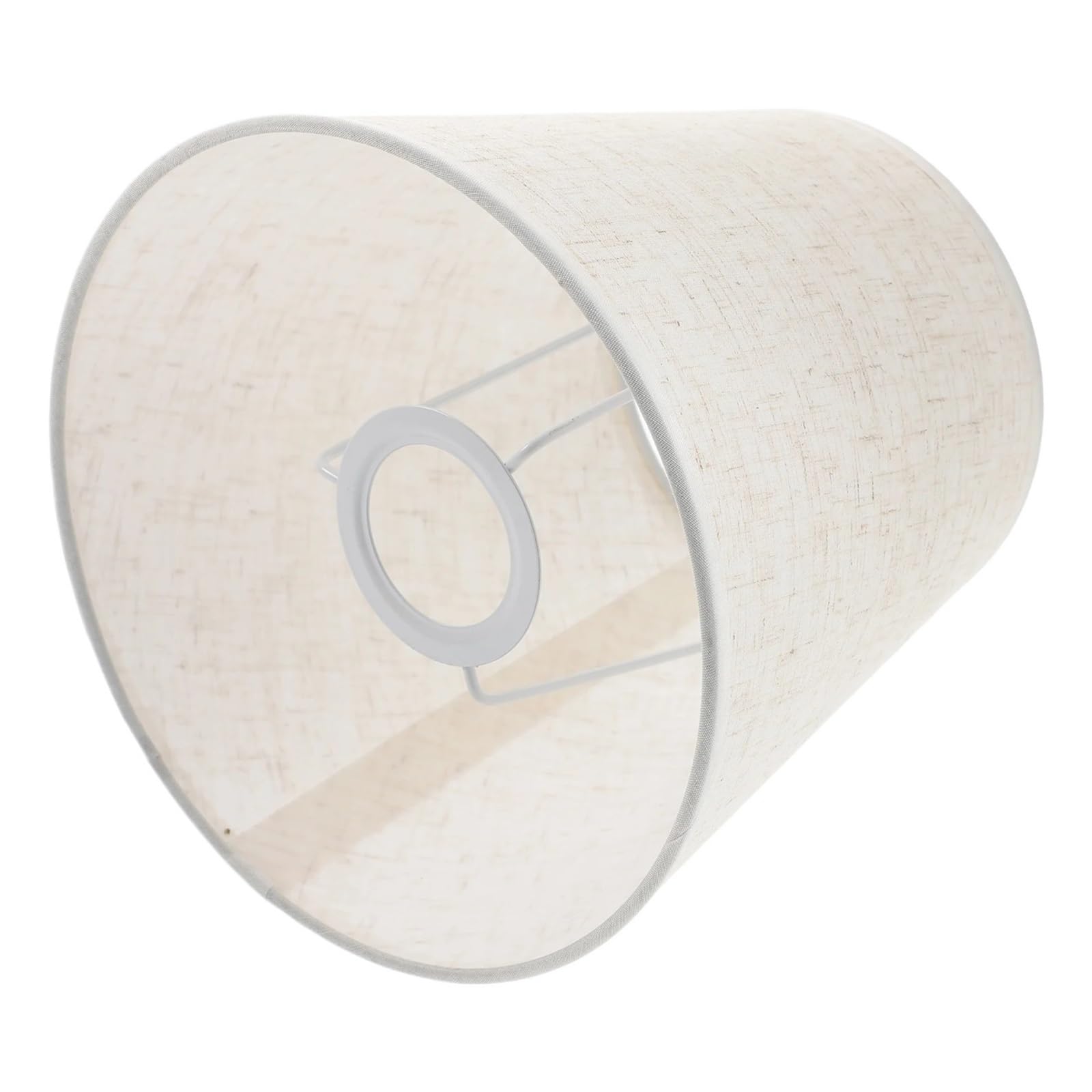 Luxemetals Off-White 1Pcs Linen Fabric Lampshade For E27 Table And Desk Lamps(Off-White)