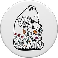Vista 3 de Mama Bear Wildflower Vintage Retro PopSockets PopGrip intercambiable PopGrip