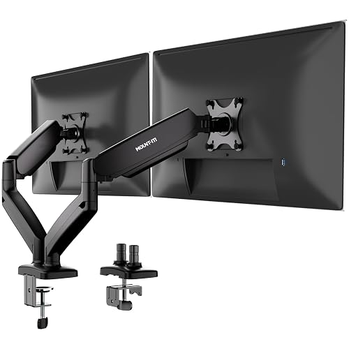 Mount-It! Dual Monitor Desk Mount with Gas Spring Arms