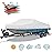 HAHASOLE Heavy Duty 1200D PU Waterproof Boat Cover, 14\'- 16\' Trailerable Marine Grade Polyester Canvas, Fits 14-16ft V-Hull, Runabout, Fishing Boat, Tri-Hull, Pro-Style Bass Boat with Tightening Strap