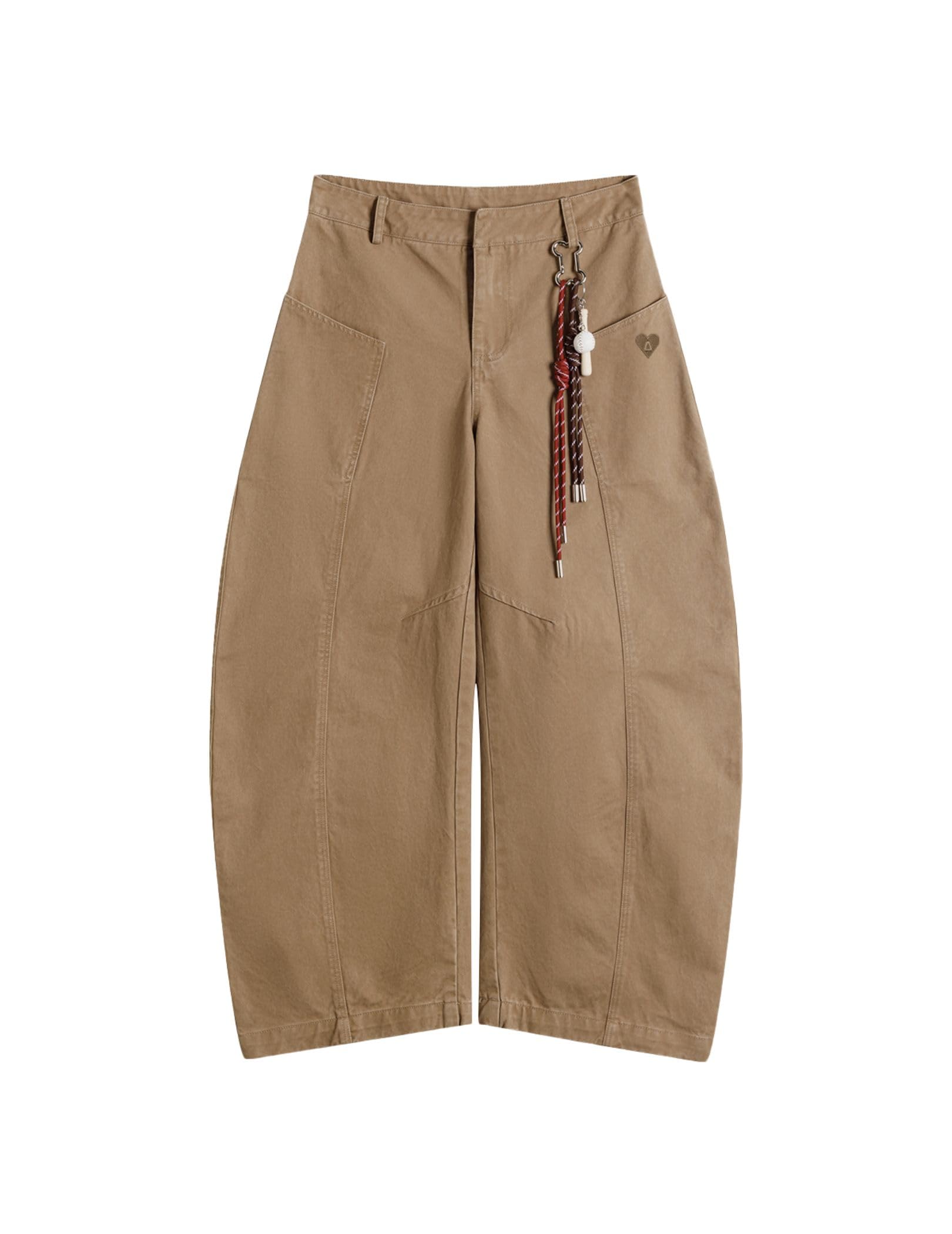 Aelfric Eden Baseball Chain Baggy Barrel Pants for Women Men Wide Leg Streetwear Casual Unisex Loose Lantern Trousers