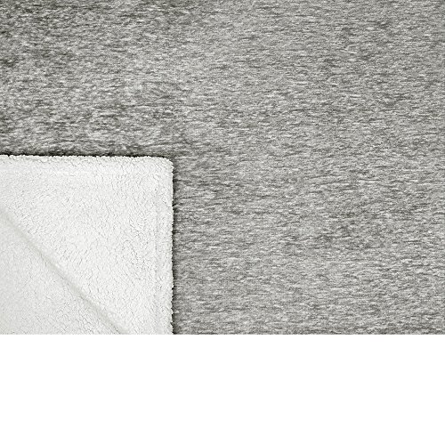 Pavilia Melange Sherpa Blanket Throw Light Grey | Soft, Fluffy, Microfiber Fleece Blanket For Couch Sofa | Warm Fuzzy Luxury Modern Plush Blanket,50X60 Inches #TOP4