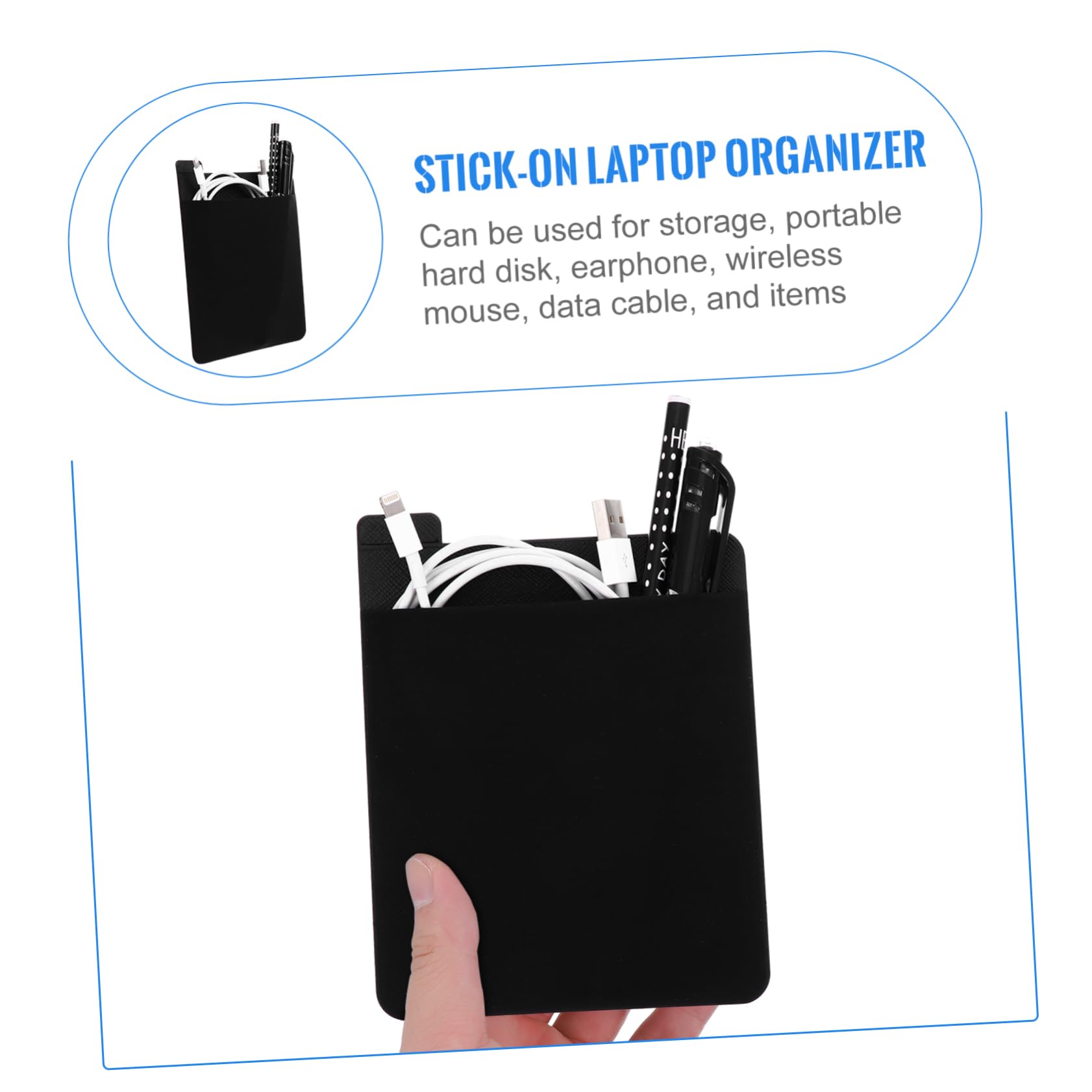per Accessori Laptop e Tablet Organizer Adesivo per Custodia per Mouse e Disco Esterno Design Portatile per d'Affari