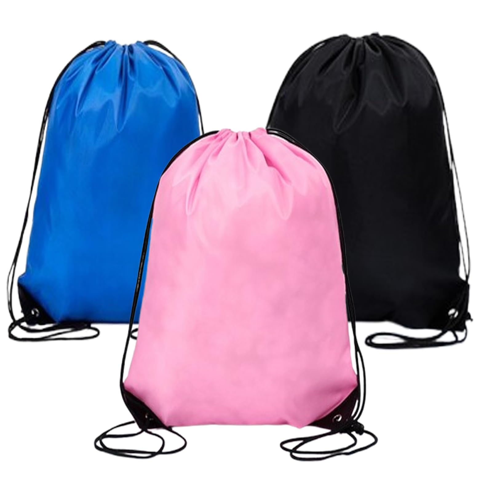 3 pièces Sac à dos à cordon,sac à dos imperméable en polyester,sac de sport pour le sport,la gymnastique et la natation,sac de rangement de voyage pour enfants et adultes, unisexe(3couleurs)