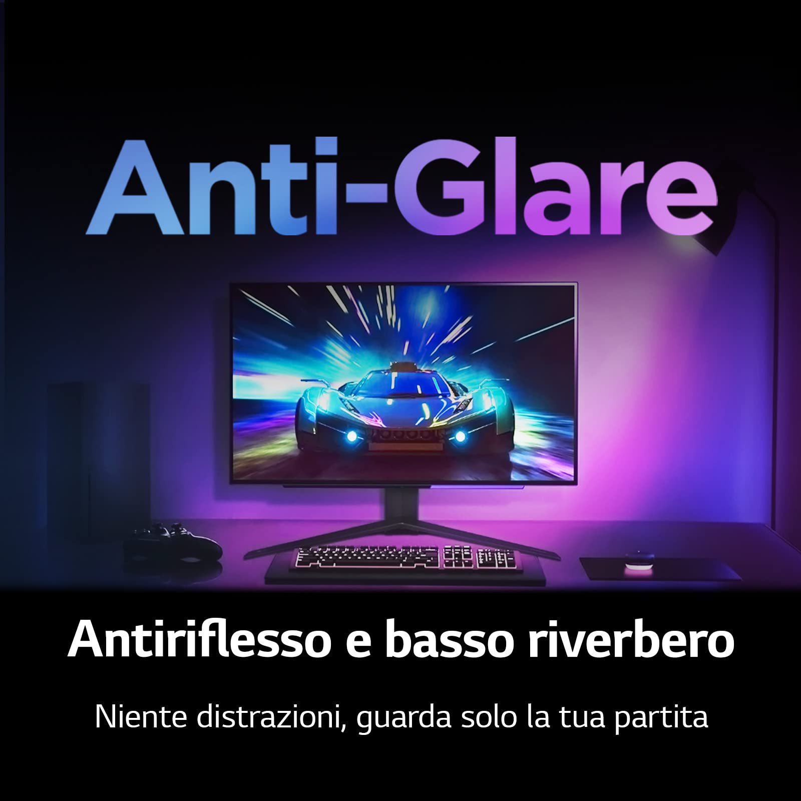 LG UltraGear OLED 27GS93QE Monitor Gaming 27", QHD (2560x1440), OLED, 240Hz, 0,03ms (GtG), G-Sync, FreeSync Premium Pro, HDR 400 True Black, HDMI 2.1, DisplayPort, Nero