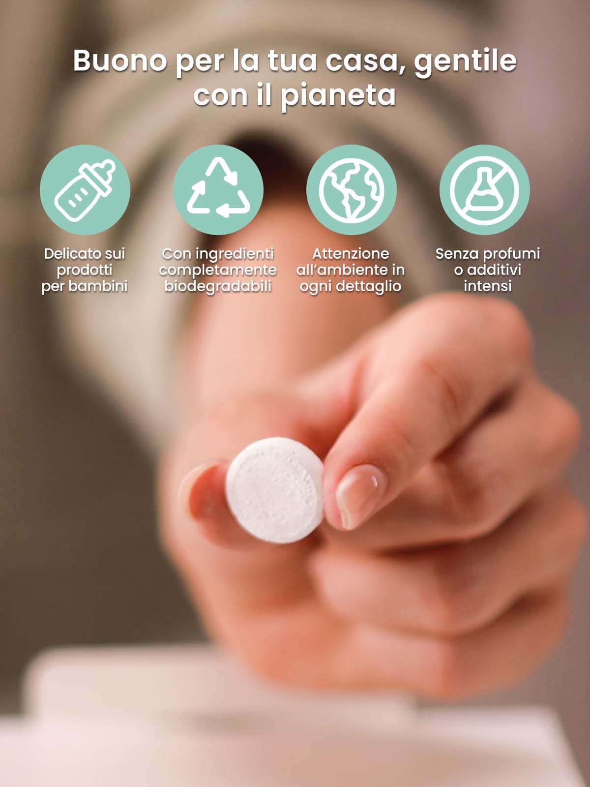 Grownsy Pastiglie Decalcificante 24 Pezzi – Tablette per Lavabiberon, Sterilizzatori e Scaldabiberon, Rimuove Calcare e Residui, Pulizia Rapida e Facile
