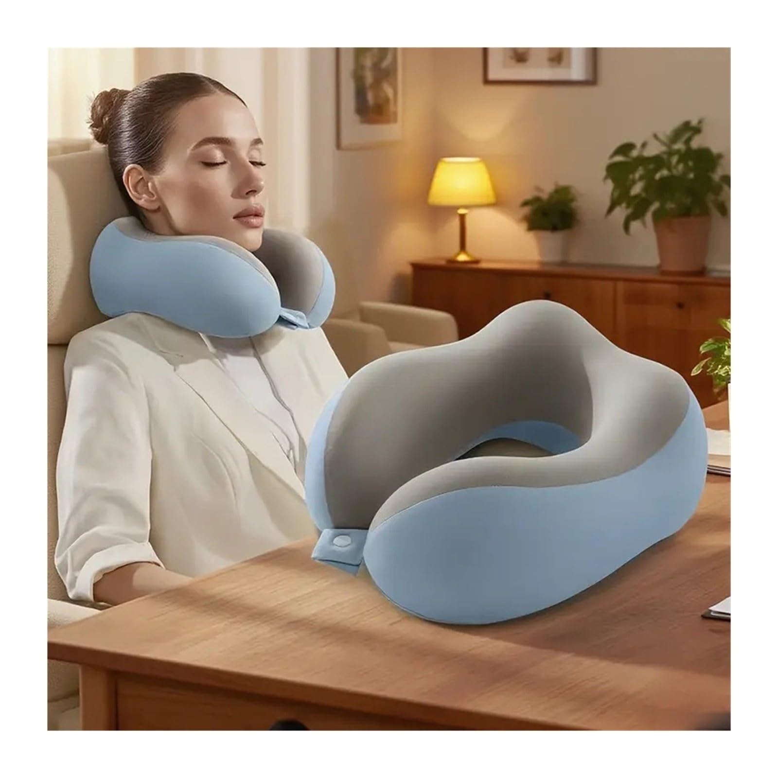 U-Shaped Neck Pillow Medium Soft For Travel Office Nap