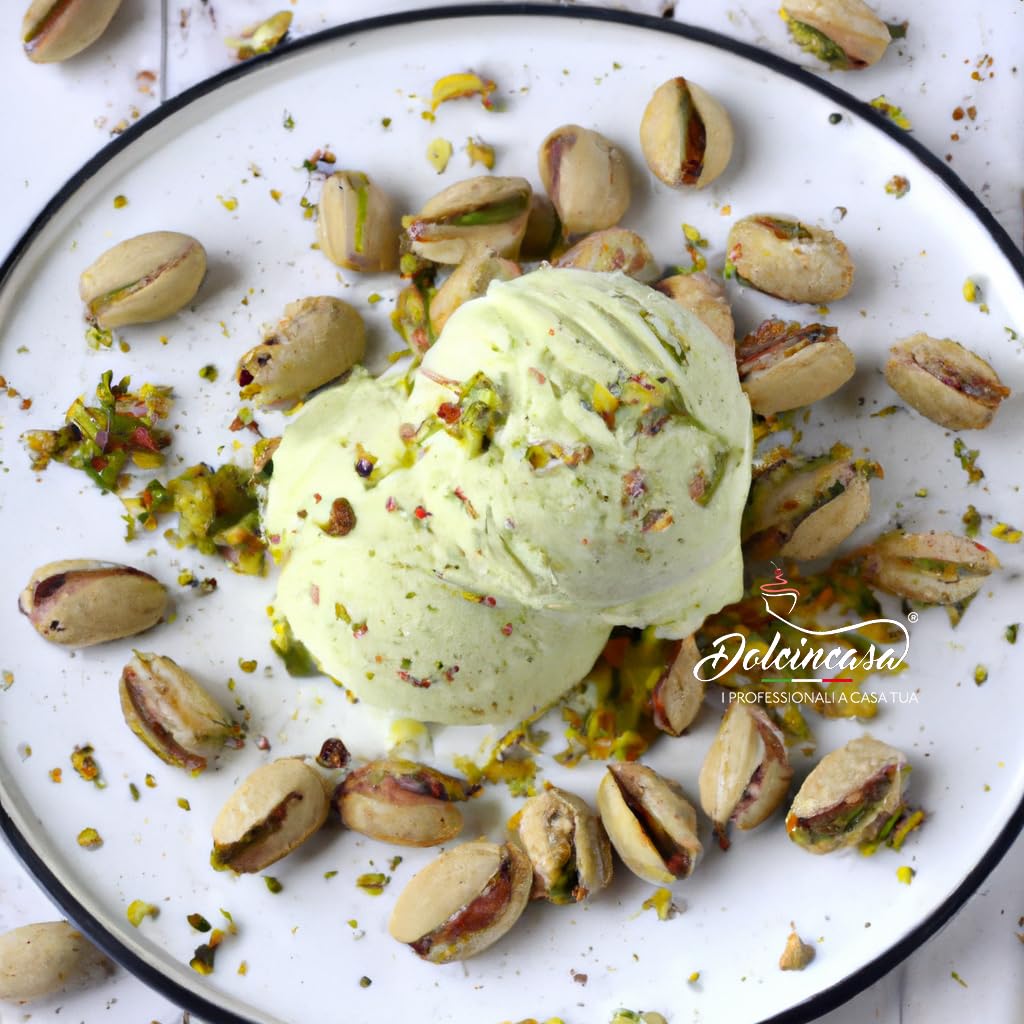 Dolcincasa-Pasta di Pistacchio Puro 100% al Naturale Senza Glutine per Creme e Gelati 500g