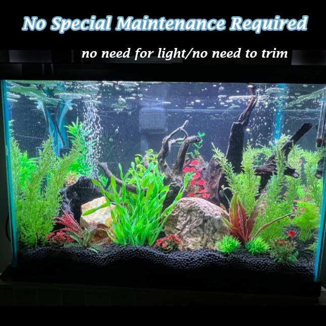 Image of Artificial Aquarium Plants,18 Pcs Fish Tank Plants Decorations Aquarium Grass Decor Plastic Plants,Betta Fish Tank Accessories,Small to Large,Tc1803