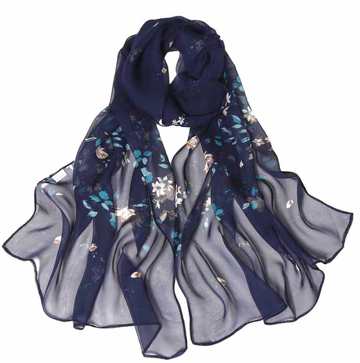 Acotavie Scarfs for Women Lightweight Fashion Scarves Print Floral Pattern Scarf Shawl Wraps