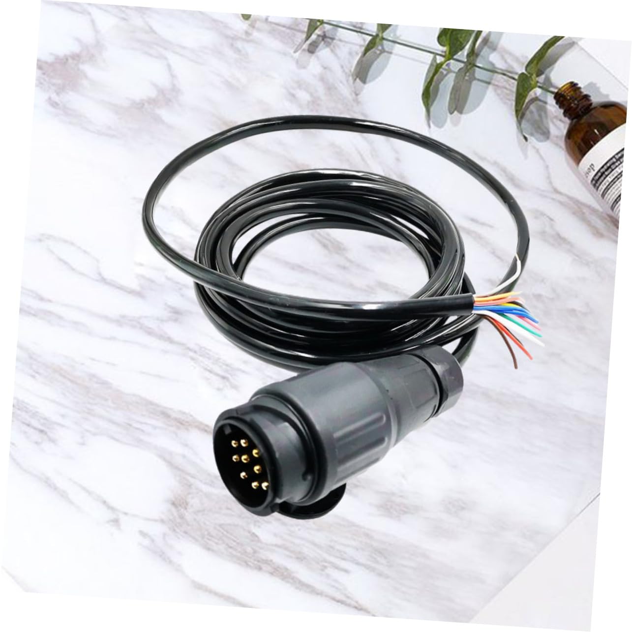 Genérico Conector De Enchufe De Coche De 13 Pines A 7 Pines Cable De Enchufe De Agujero Redondo Convertidor De Remolque