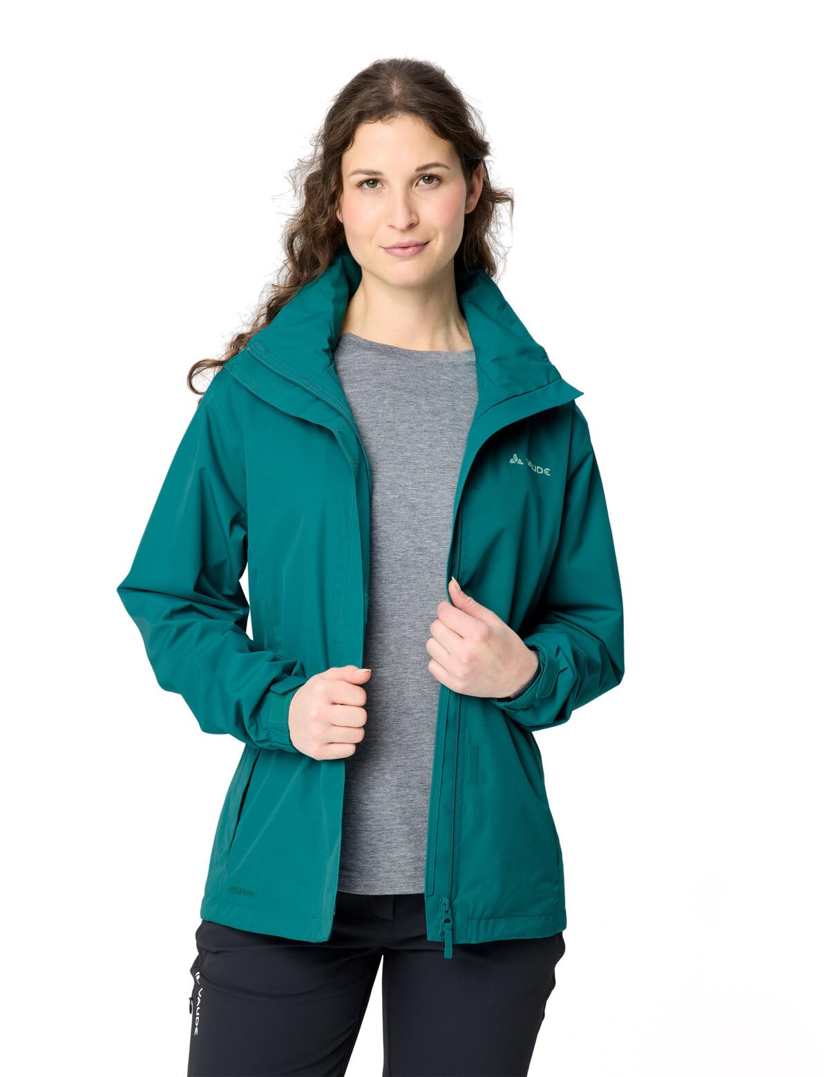 VAUDE Women's Escape Light Jacket, lekka damska kurtka przeciwdeszczowa na wędrówki, wodoszczelna, wiatroszczelna i oddychająca