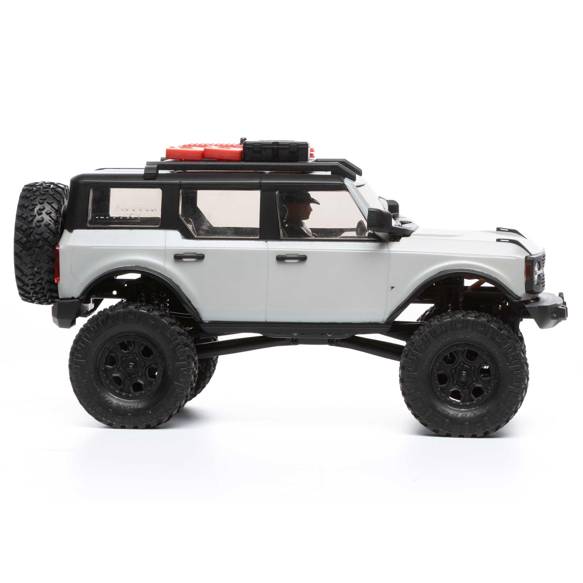 Axial RC Truck 1/24 SCX24 2021 Ford Bronco 4WD Truck Brushed RTR (wszystko wchodzi w zakres dostawy), Grey, AXI00006T2