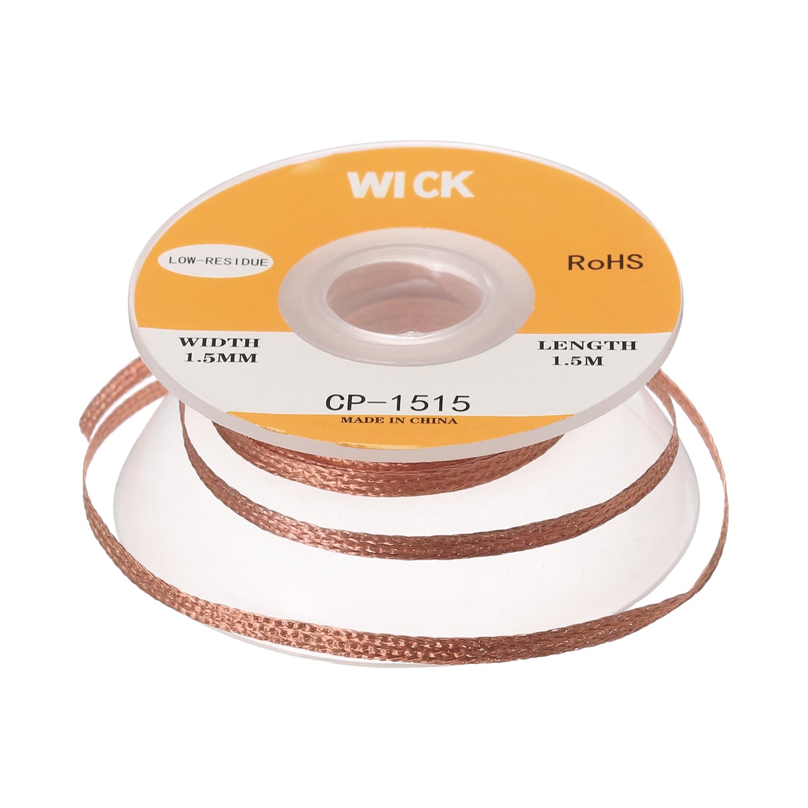 MECCANIXITY Solder Wick Braid No-Clean Desoldering Wick Braid 0.06 Inch Width 5 Feet Length for Remove the Solder Electrical Components 1 Pack