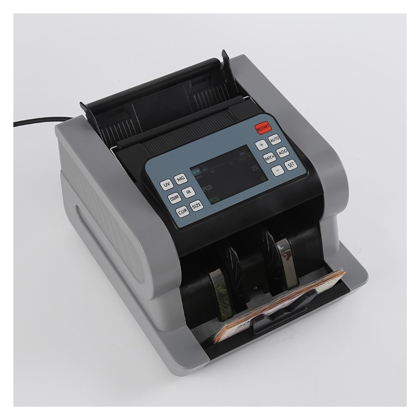 Contatore di denaro, Contatore di banconote multivaluta, scanner per denaro anti-inceppamento IR con schermo TFT