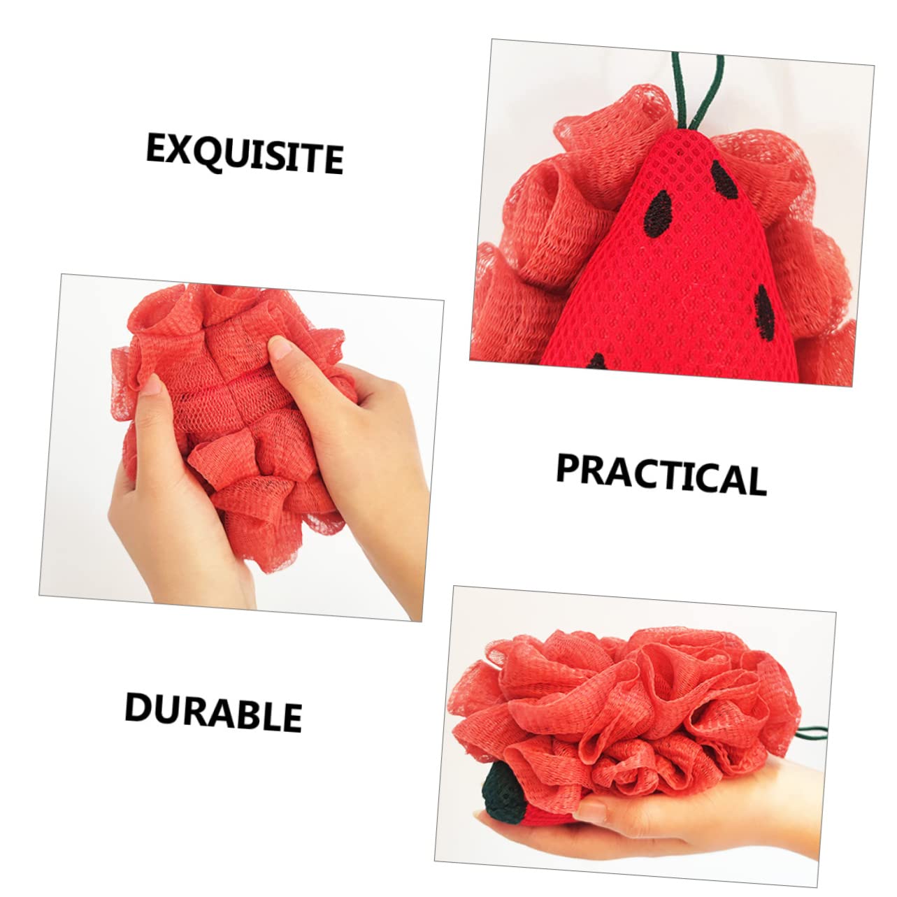 FRCOLOR 4piezas Esponja De De Cartoon Forma De Esponja Exfoliante Para Baño Para Adultos y Ligera y Portátil Diseño Colgante Para De