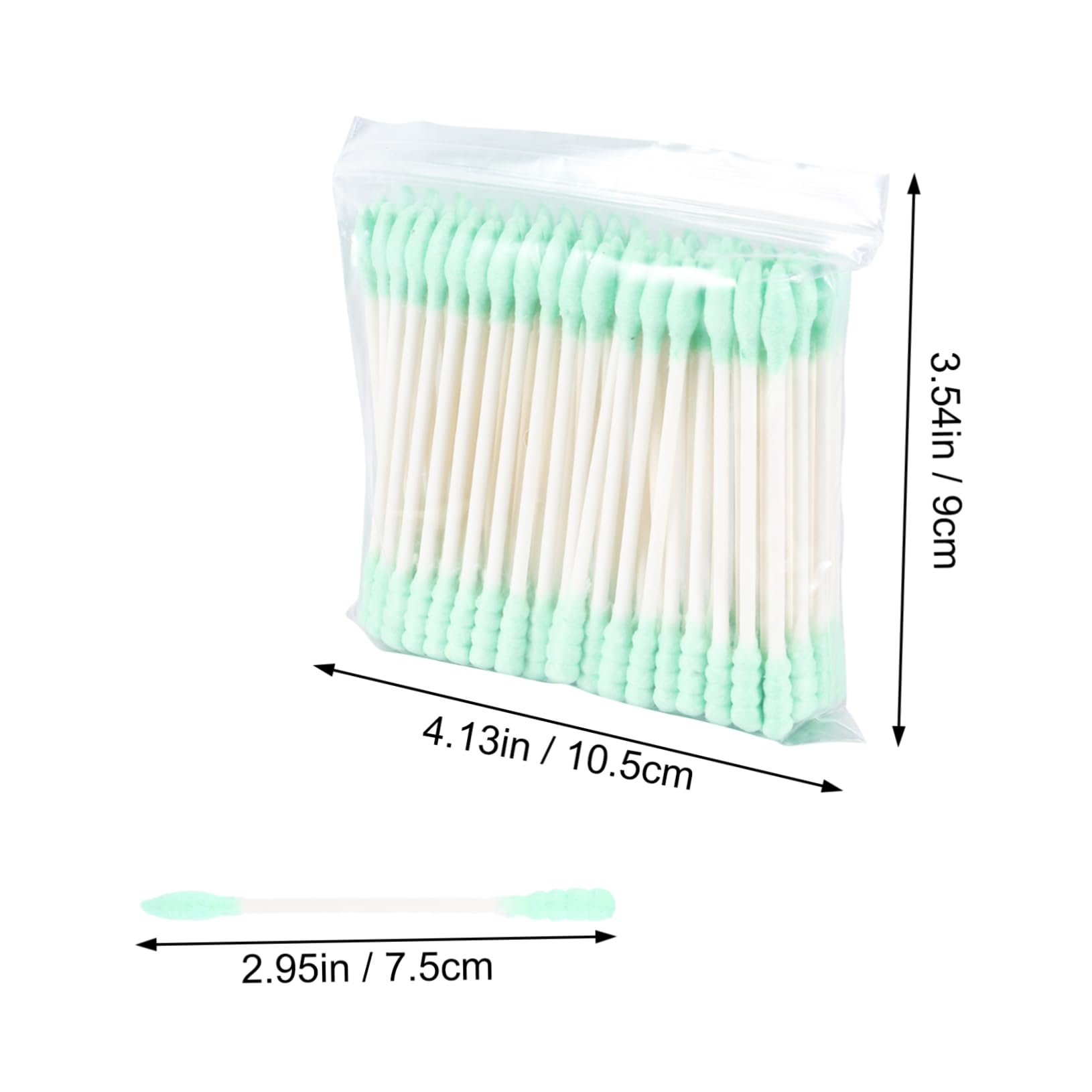 FOMIYES 100 Pcs Cotton Swabs Double Head 3 Packs Disposable Makeup Removal Swabs Soft Absorbent Spiral for Beauty