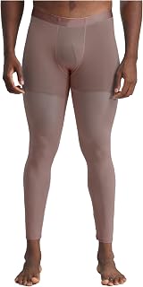 Mens Bulge Pouch Compression Pants Athletic Johns Legging Tights Thermal Baselayer Trousers