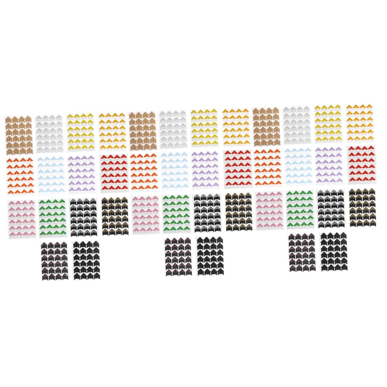 SHINEOFI 42 Hojas De Pegatinas De Esquina De Fotos Papel Adhesivo Para Álbum De Fotos Pegatina De Imagen Accesorios Manuales Protectores De Esquina De Imagen Esquinas De Poste