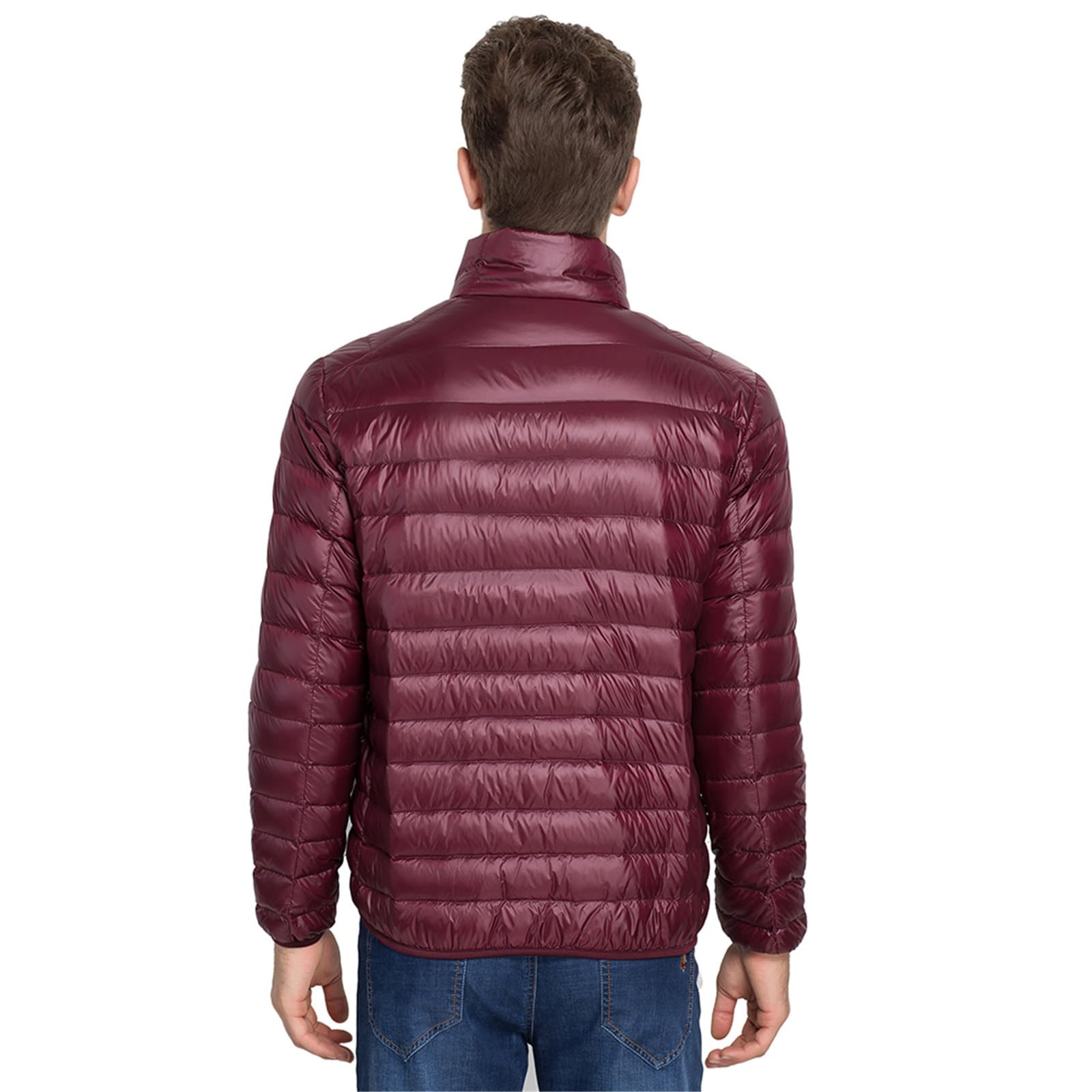 Chaqueta de plumón de Pato Otoño Invierno Cálido Chaqueta de plumón de Pato Ultraligera para Hombre Parka a Prueba de Viento