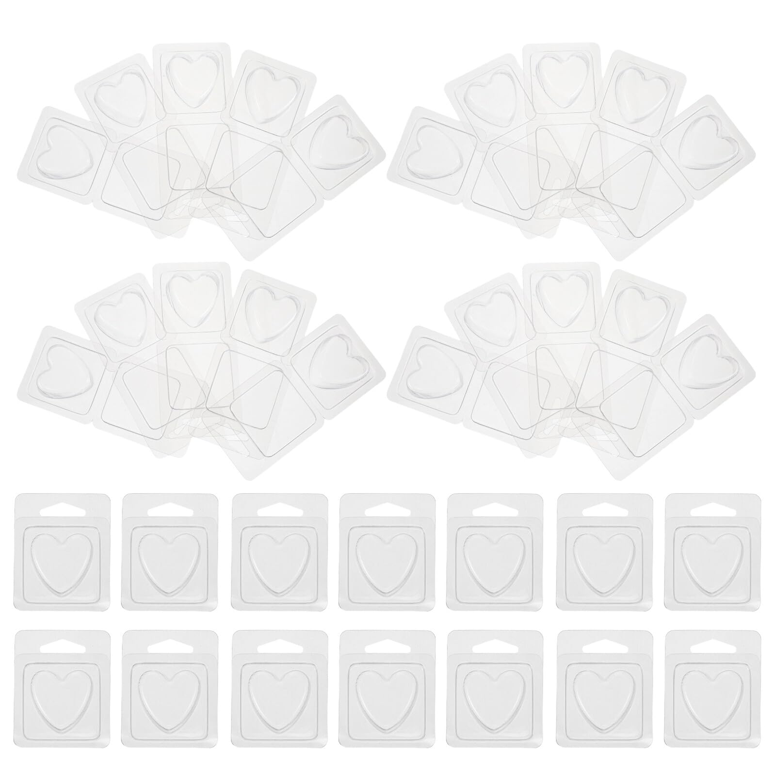 LIFKOME 100 Piezas De Moldes Para Hacer Velas Moldes De Cera En Forma De Corazón Recipientes Para Velas