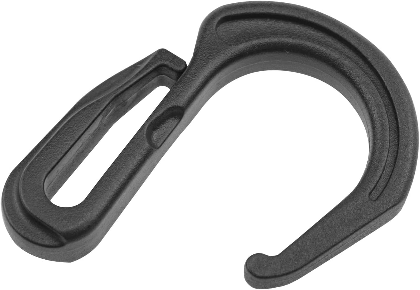 PIYNAYO Black Plastic S-Shaped Hook Rope Hook, Heavy-Duty Plastic Bungee Jumping Clips (28mm) for Luggage net and seat Organizer 16PCS