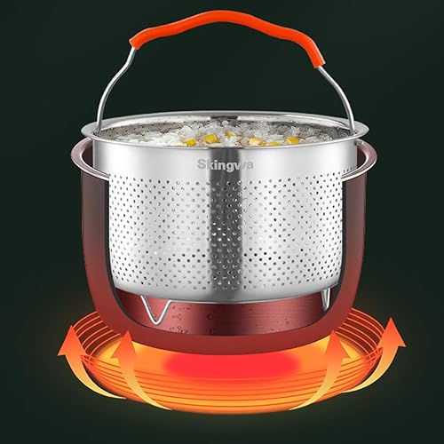 Miniatura 7 de Cesta de vapor para olla instantánea 188 de acero inoxidable colador cesta accesorios para olla a presión (3L)