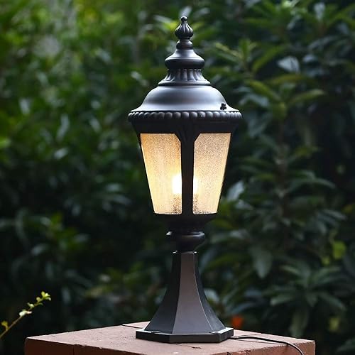 NICEDAYFY - Luces LED para poste IP65, impermeable, luz de columna de paisaje, para exteriores, farol de vidrio, valla, poste de puerta, accesorio