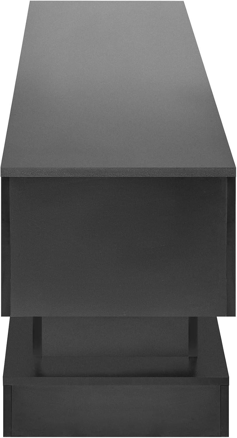 Leisure Zone Morden LED TV Stand for TVs up to 55 inchs with 16 RGB LED Backlight,High Gloss TV Cabine, TV Media Center, for Living Room or Bedroom