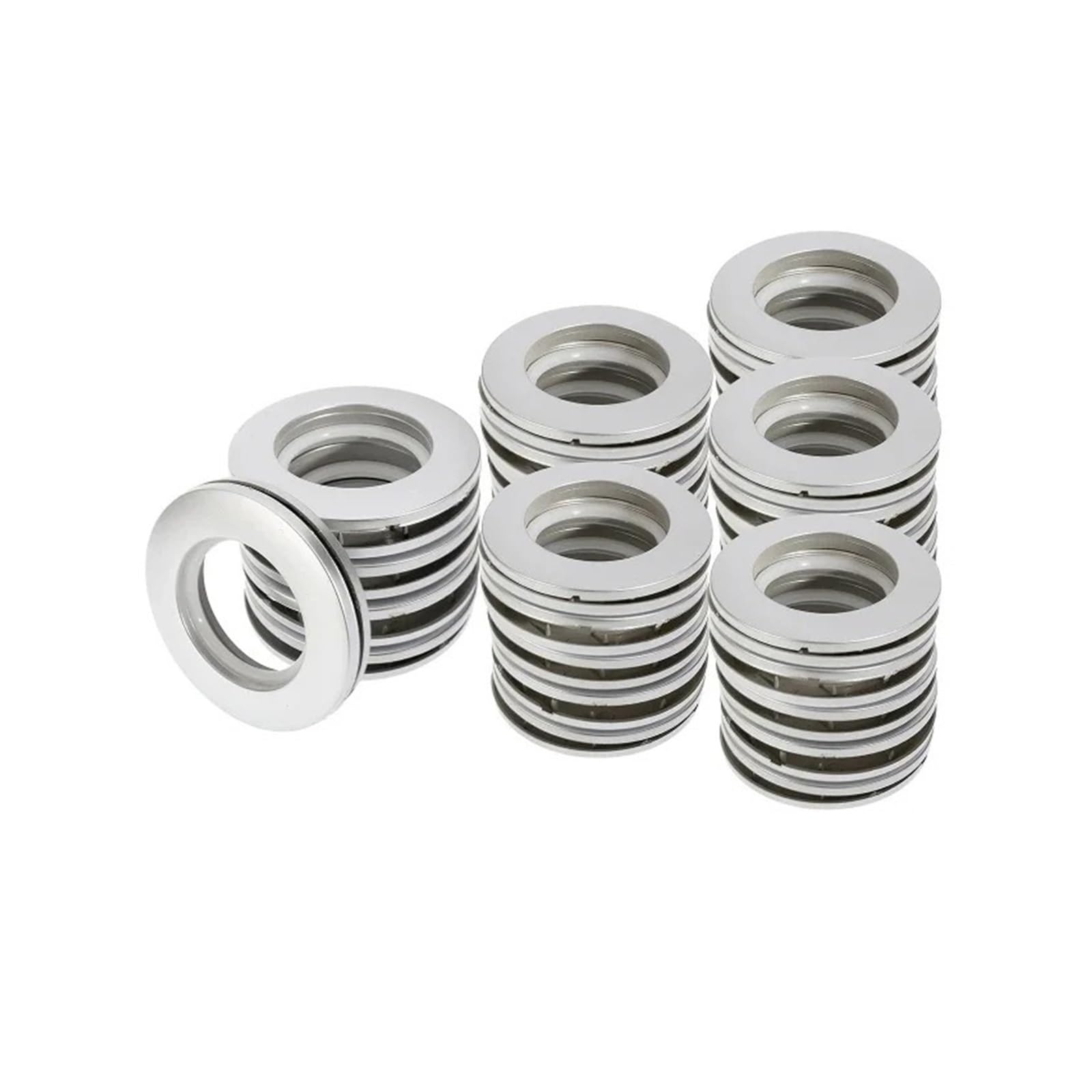 curtain grommets 100Pcs Plastic Curtain Grommets Inner Diameter Drapery Grommet Low Noise Rings Hanging Home Decoration(Silver)