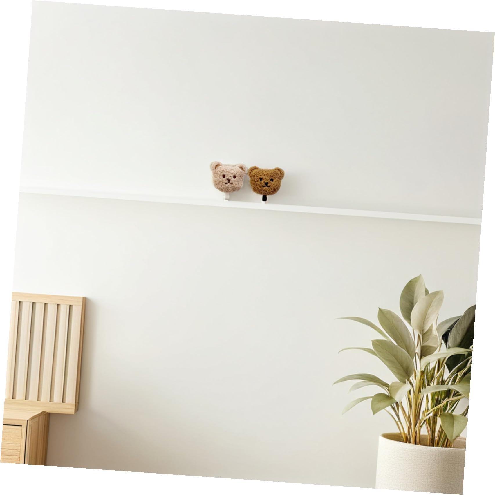 BESPORTBLE 2 pezzi Ganci Adesivi da Parete Orso Peluche Ganci Adesivi Morbidi e Resistenti per Cucina Bagno e Camera Facili da Installare Senza Forare per Appendere Chiavi Asciugamani e