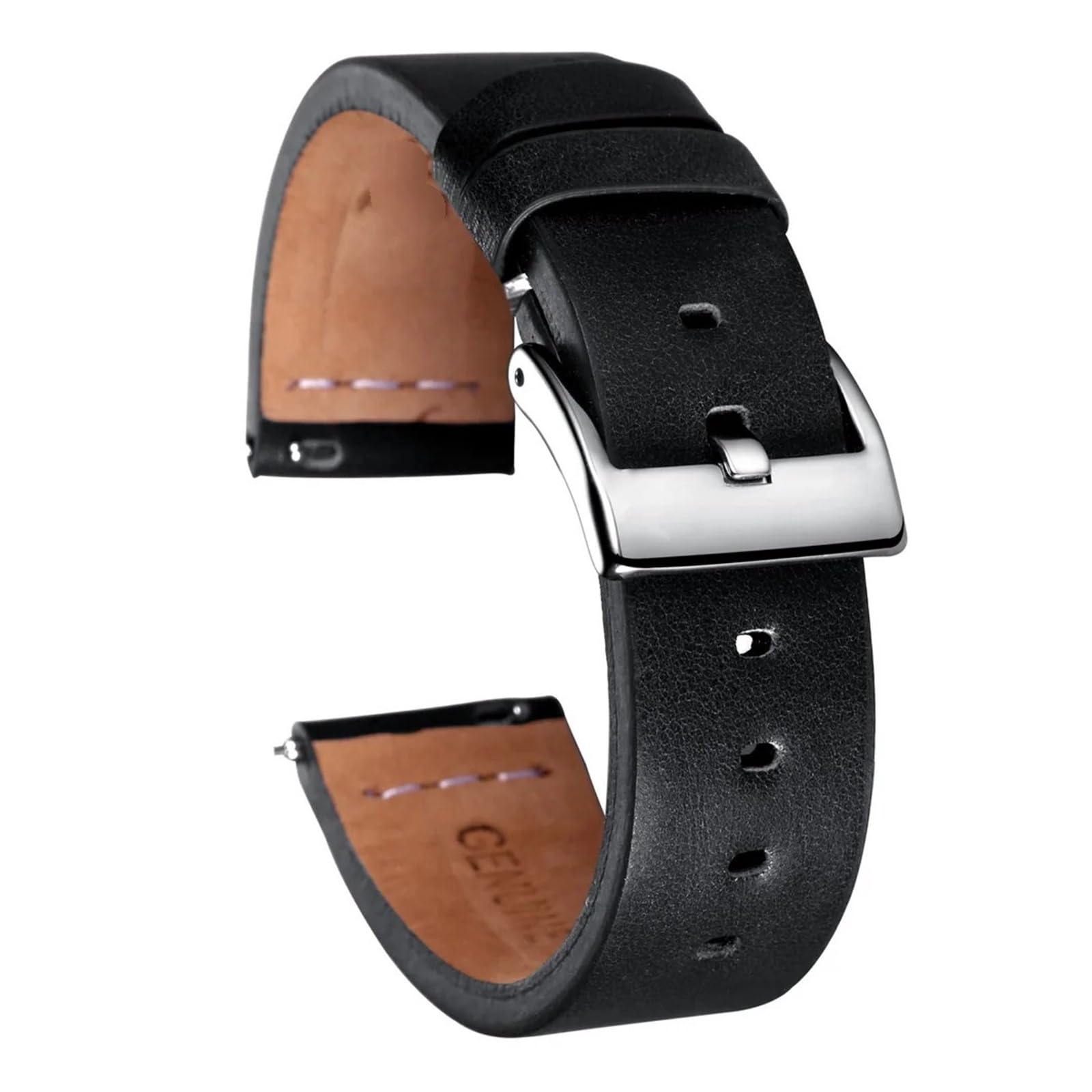 Uhrenarmband， Schnellverschluss-Uhrenarmbänder aus Leder, handgefertigtes Vintage-Uhrenarmband aus Kalbsleder