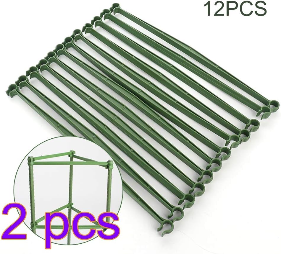 Xueliee Gardening Will 24Pcs Tomato Trellis Connectors Stake Arms for Tomato Cage 16MM Plant Stakes
