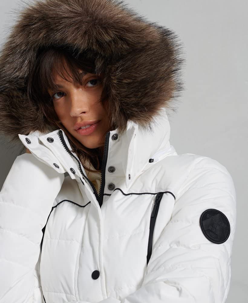 Superdry Mujer Chaqueta Acolchada Glacier Blanco 38