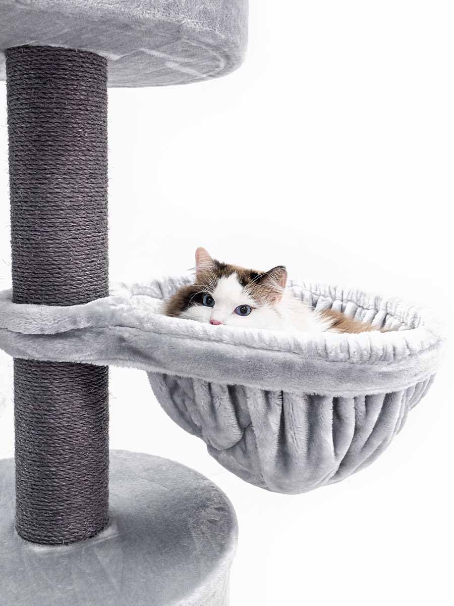 Petrebels Designerski drapak Isabella 170 cm, XXL drapak dla dużych kotów, Maine Coon, kolor szary