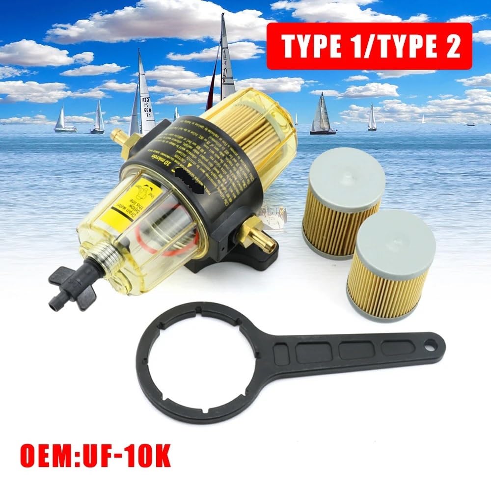 Filtro De Combustible Diésel para Coche Uf-10K, Conjunto De Separador De Aguaparaelemento Filtrante con 2/4 Piezas Adicionales, Compatible con Filtros
