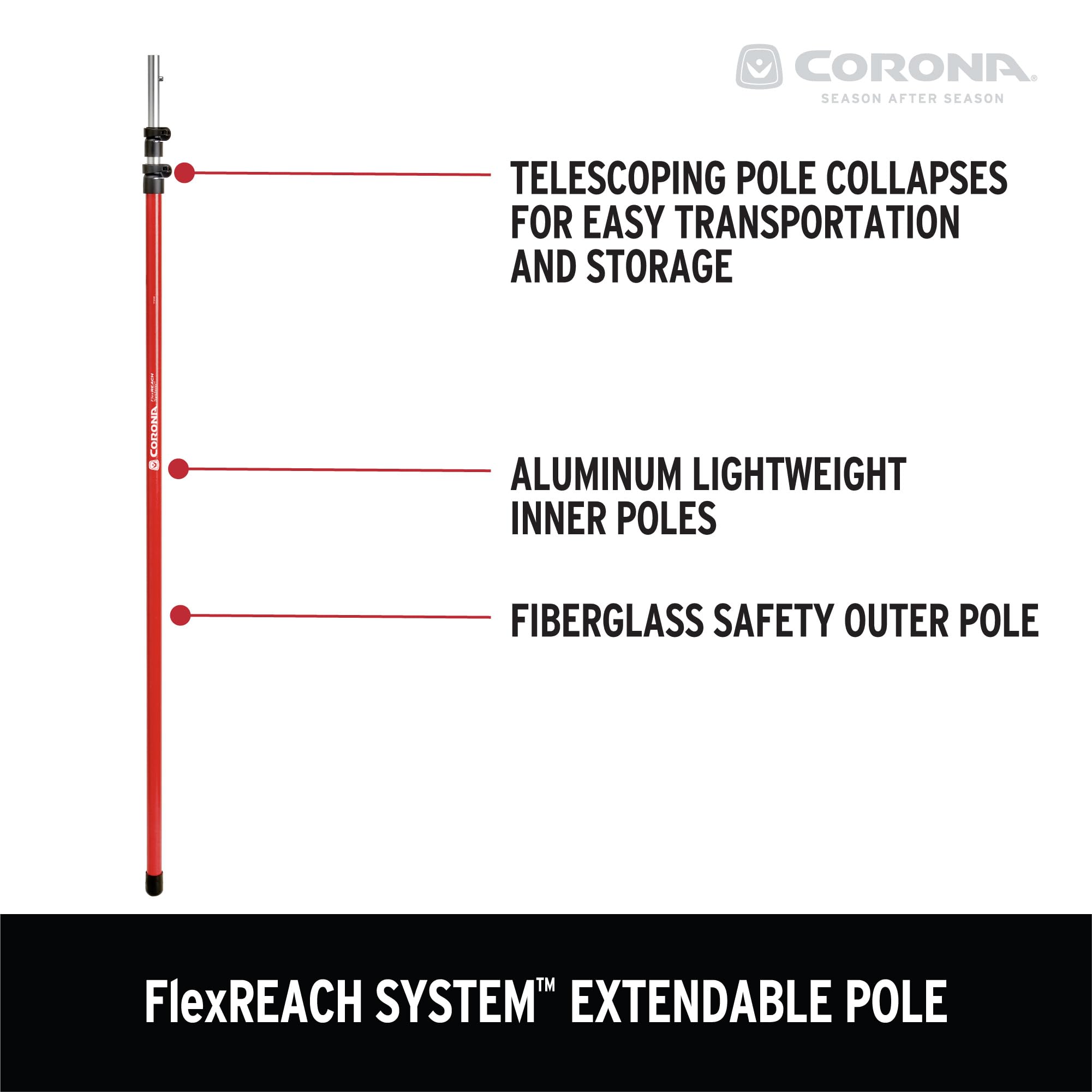 Amazon.com: Corona FlexREACH System 15 Ft. Extendable Pole