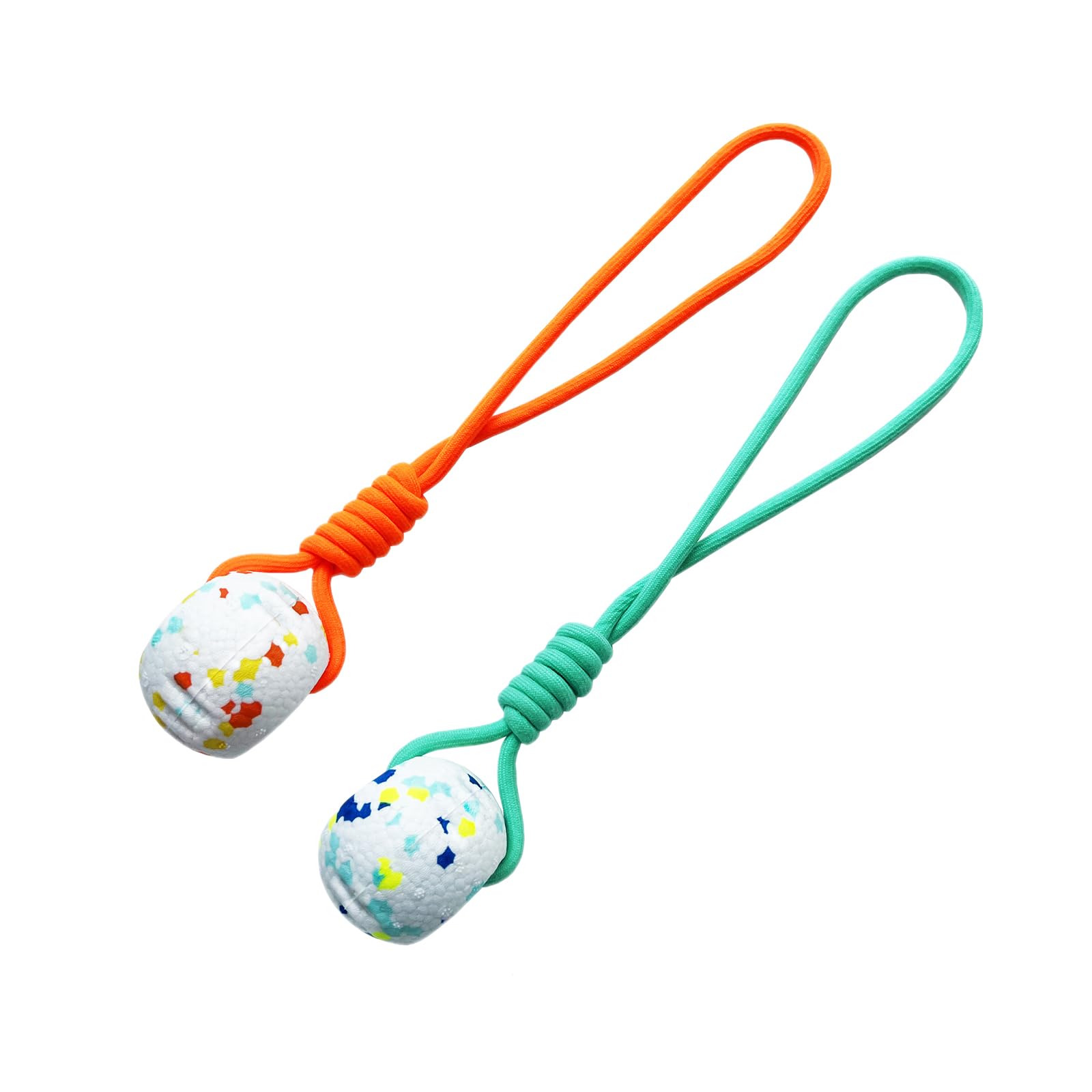 DiiWmme Paquete de 2 juguetes indestructibles para perros, juguetes interactivos para perros para aburrimiento, pelota de entrenamiento de alto rebote, juego de búsqueda de agua para cachorros