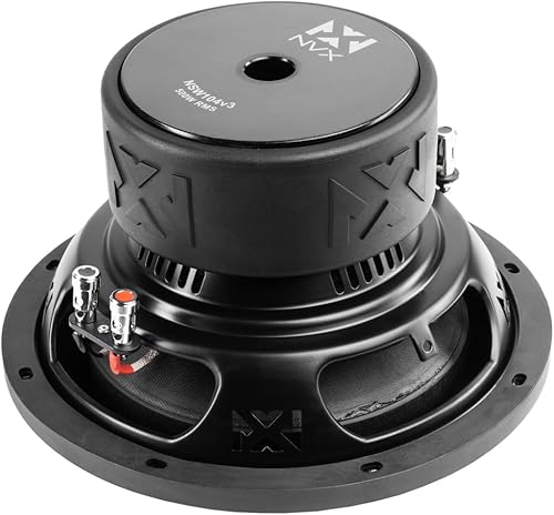 Miniatura 5 de NVX NSW104 Versión 3 (NSW104v3) 1000W Peak (500W RMS) Serie N v3 Subwoofer dual de 10 pulgadas para automóvil de 4 ohmios