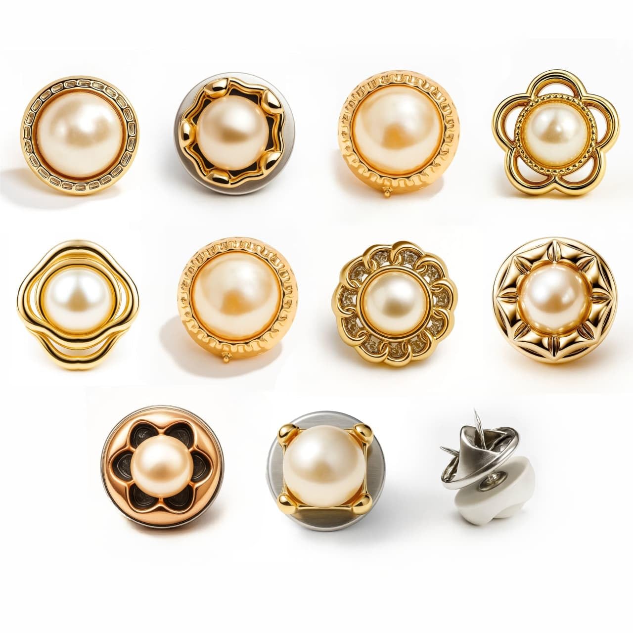 DAZZLIQ 10PCS Safety Coat Buttons for Women Shirts Brooch Pins